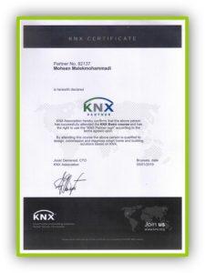 اخذ گواهی نامه کی ان ایکس جهت هوشمند سازی خانه توسط شرکت خانه هوشمند فریتز