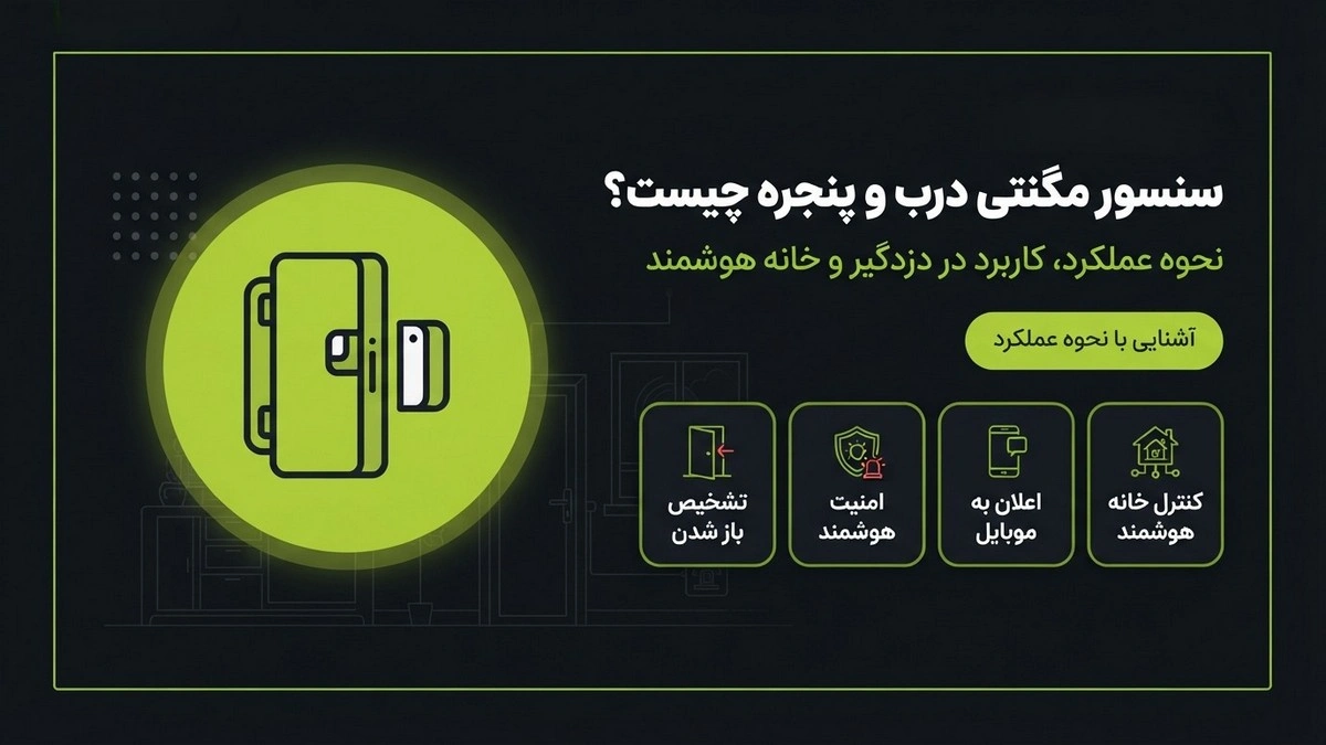 سنسور مگنتی درب و پنجره چیست؟ نحوه عملکرد و کاربرد در خانه هوشمند